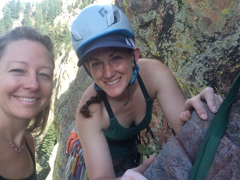 Pre 5.10 variation selfie. Happy to be reunited with one of my favorite Boston climber buddies. Photo Credit: Brooke Schuemann.