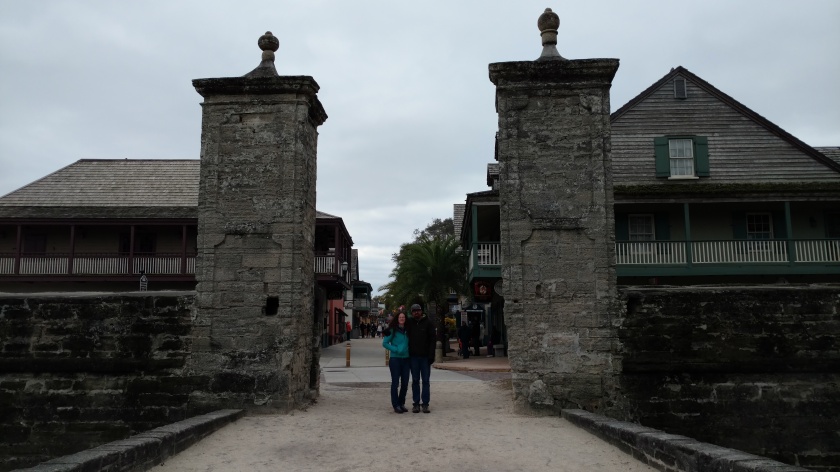 Exploring St. Augustine on an abnormally chilly Florida day.